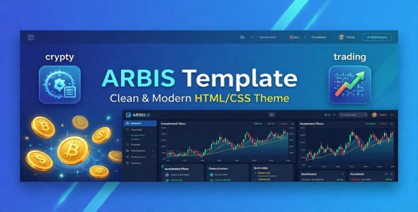 ARBIS – Modern Crypto Trading HTML/CSS Template