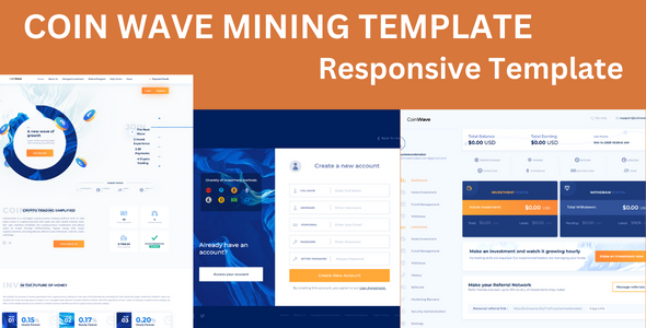 COIN WAVE - Crypto Investment And Trading Website Template In HTML And CSS