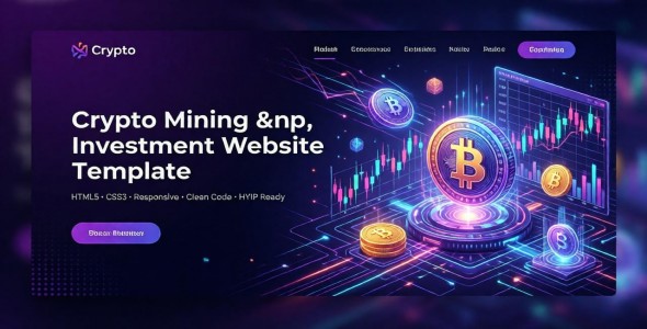 COIN WAVE – Crypto Investment & Trading Theme (HTML & CSS Responsive Template)