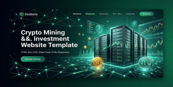 Crypto Investment & Trading Website Template – HTML & CSS Responsive Design
