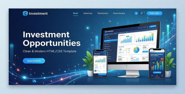Investment Website Template – Showcase Investment Opportunities with modern HTML