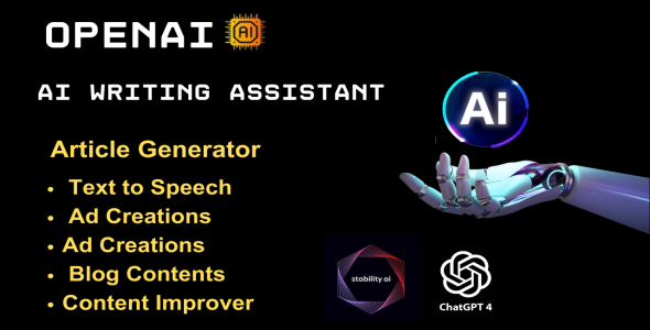 OpenAI_AI Writing Assistant and Content Creator as SaaS